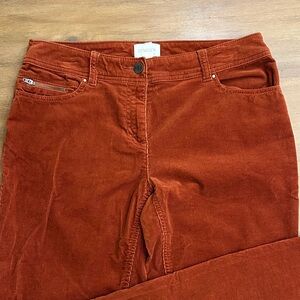 Chico's Burnt Orange Corduroy Trousers